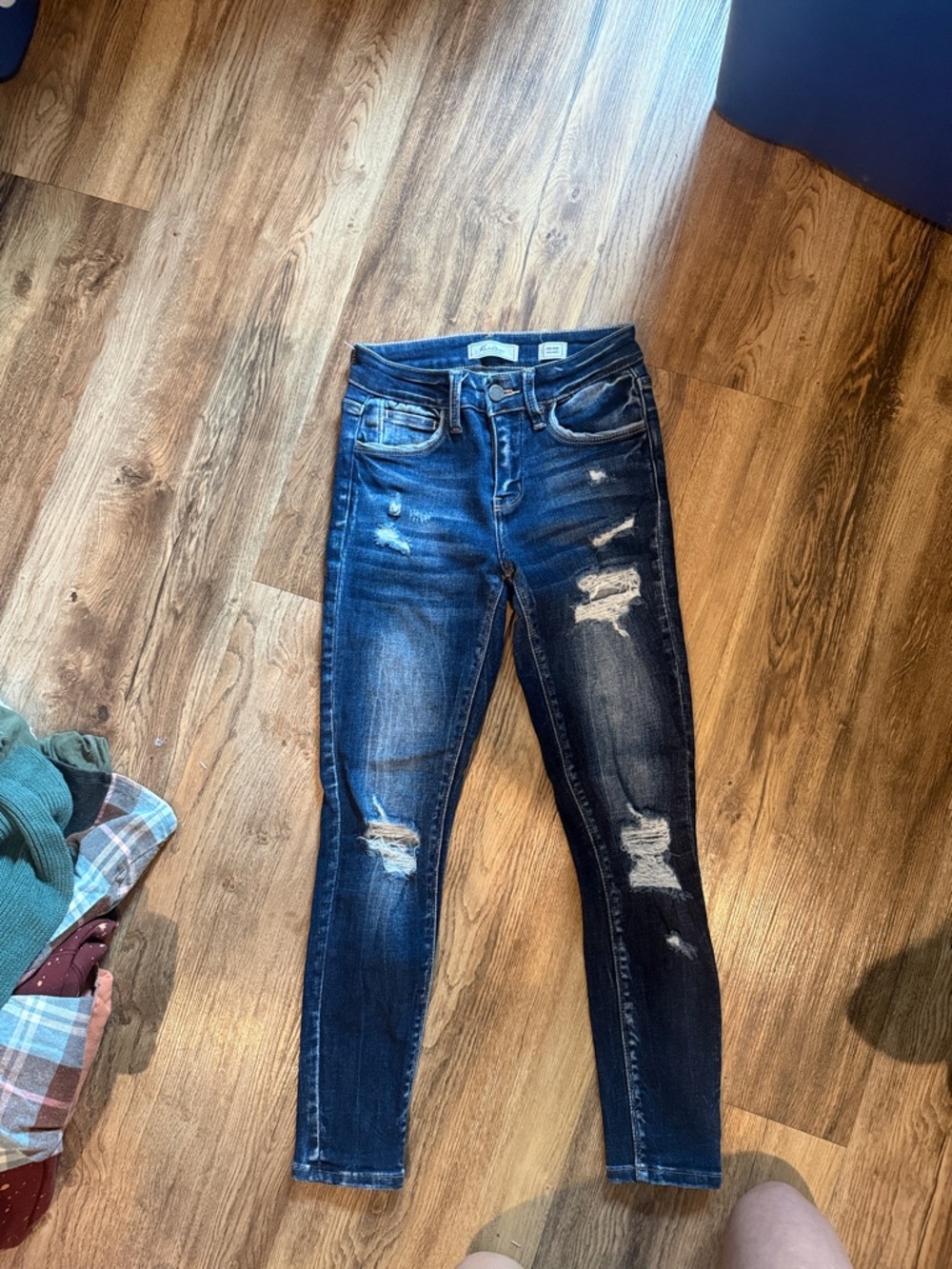 KanCan Dark Mid-Rise Ankle Skinny Jeans